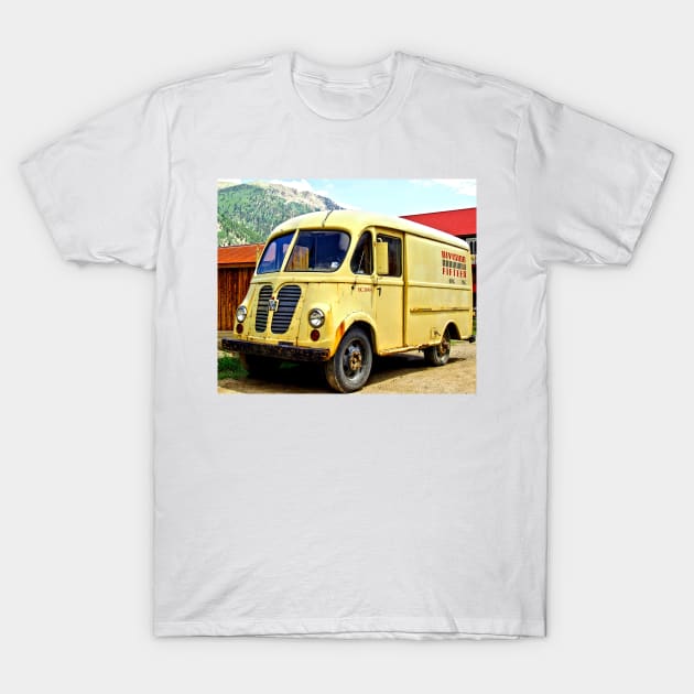 Old Yellow Vintage Delivery Van T-Shirt by Scubagirlamy